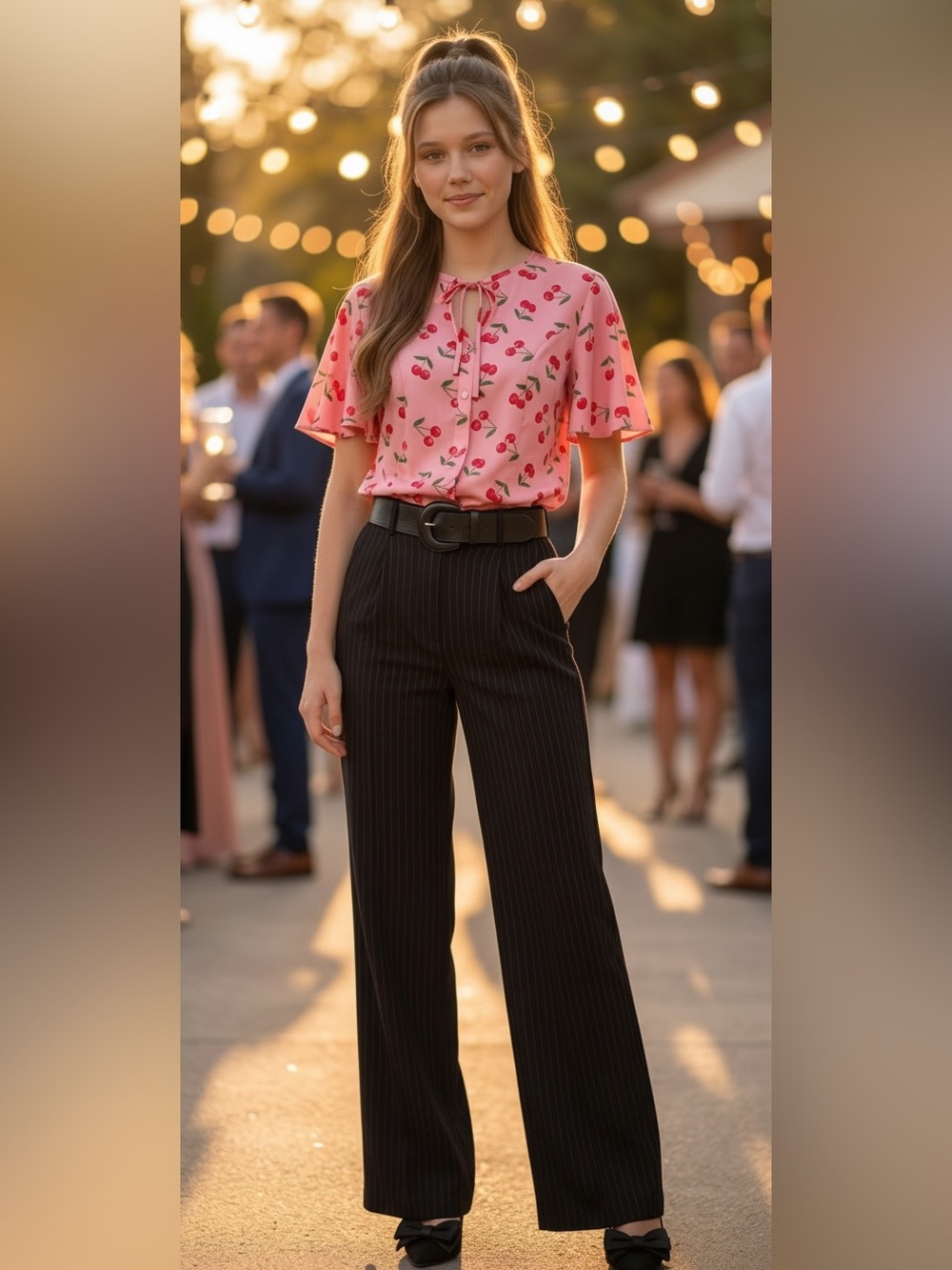 Unique Vintage Cecilia Cherry top Size M New without tags.